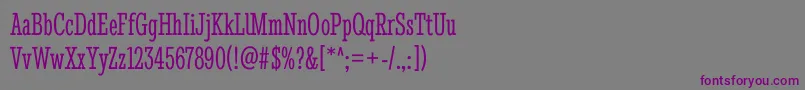 Шрифт StintultracondensedRegular – фиолетовые шрифты на сером фоне