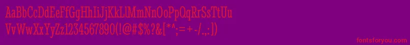 StintultracondensedRegular Font – Red Fonts on Purple Background