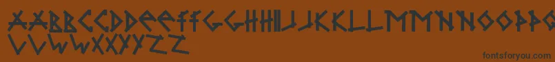 BrabbelBlocksBlack Font – Black Fonts on Brown Background