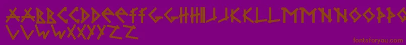 BrabbelBlocksBlack Font – Brown Fonts on Purple Background