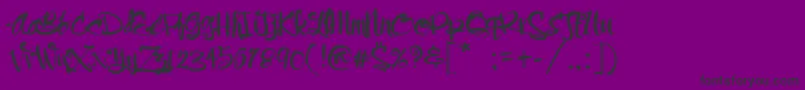 ChefMaricel-Schriftart – Schwarze Schriften auf violettem Hintergrund