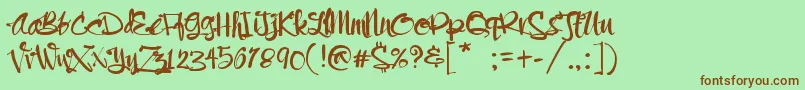 ChefMaricel Font – Brown Fonts on Green Background