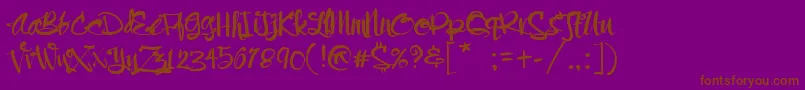 ChefMaricel Font – Brown Fonts on Purple Background