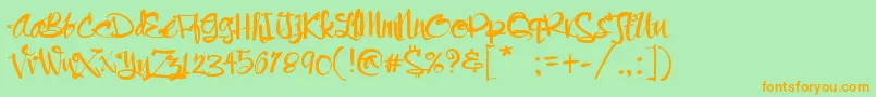 ChefMaricel Font – Orange Fonts on Green Background