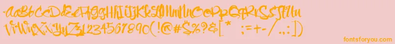 ChefMaricel Font – Orange Fonts on Pink Background