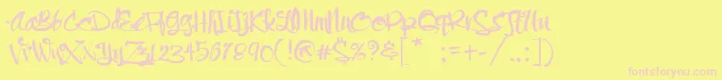 ChefMaricel Font – Pink Fonts on Yellow Background