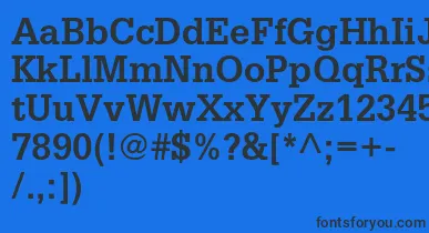 GlyphaltstdBold font – Black Fonts On Blue Background