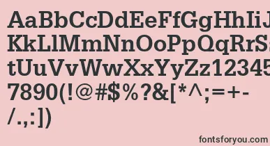GlyphaltstdBold font – Black Fonts On Pink Background