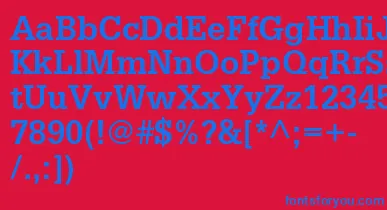 GlyphaltstdBold font – Blue Fonts On Red Background