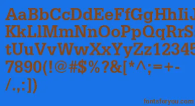 GlyphaltstdBold font – Brown Fonts On Blue Background