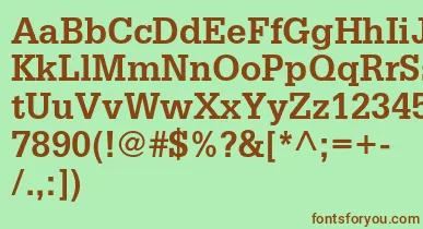 GlyphaltstdBold font – Brown Fonts On Green Background