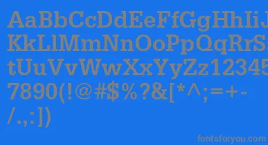 GlyphaltstdBold font – Gray Fonts On Blue Background