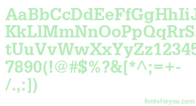 GlyphaltstdBold font – Green Fonts On White Background