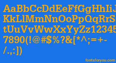 GlyphaltstdBold font – Orange Fonts On Blue Background