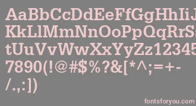 GlyphaltstdBold font – Pink Fonts On Gray Background
