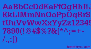 GlyphaltstdBold font – Purple Fonts On Blue Background