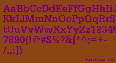 GlyphaltstdBold font – Purple Fonts On Brown Background