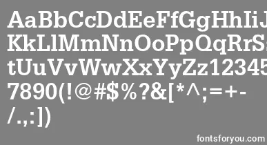 GlyphaltstdBold font – White Fonts On Gray Background