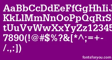 GlyphaltstdBold font – White Fonts On Purple Background