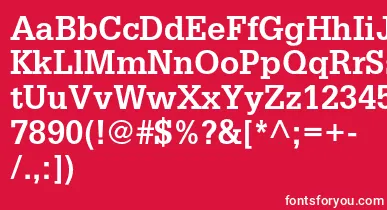 GlyphaltstdBold font – White Fonts On Red Background