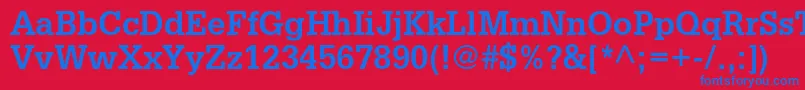 GlyphaltstdBold Font – Blue Fonts on Red Background