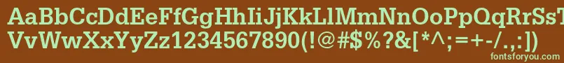 fuente GlyphaltstdBold – Fuentes Verdes Sobre Fondo Marrón