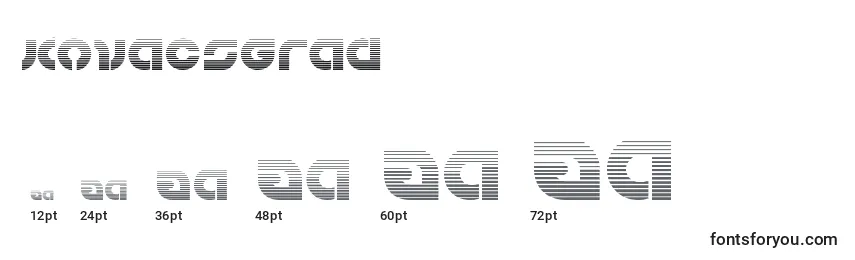 Kovacsgrad Font Sizes