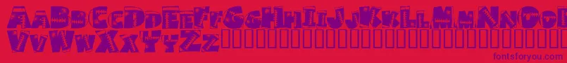 Touchdow Font – Purple Fonts on Red Background