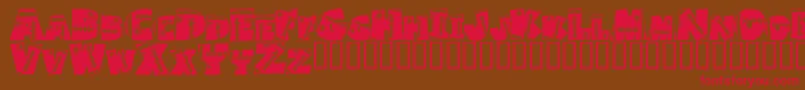 Touchdow Font – Red Fonts on Brown Background