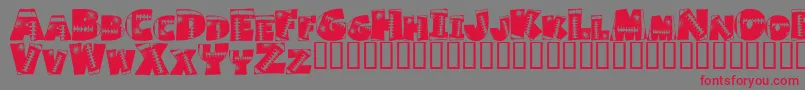 Touchdow Font – Red Fonts on Gray Background