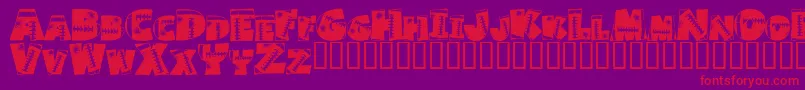 Touchdow Font – Red Fonts on Purple Background