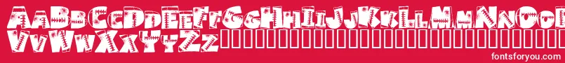 Touchdow Font – White Fonts on Red Background