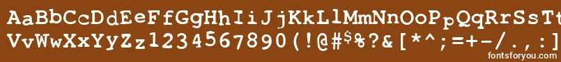Toxica Font – White Fonts on Brown Background