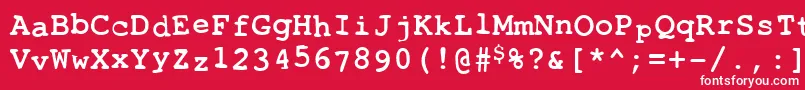 Toxica Font – White Fonts on Red Background