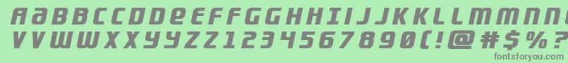 Lightsidertitle Font – Gray Fonts on Green Background