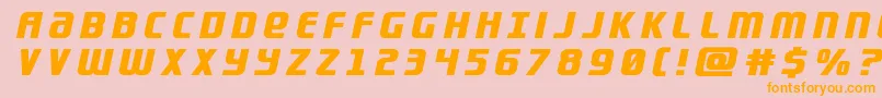 Lightsidertitle Font – Orange Fonts on Pink Background