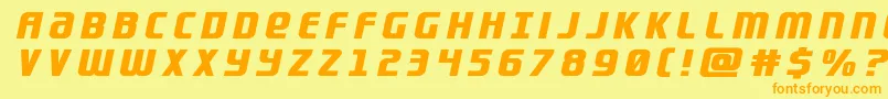 Lightsidertitle Font – Orange Fonts on Yellow Background