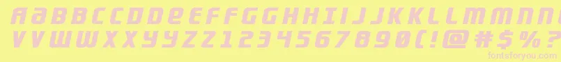 Lightsidertitle-fontti – vaaleanpunaiset fontit keltaisella taustalla