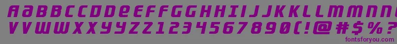 Шрифт Lightsidertitle – фиолетовые шрифты на сером фоне