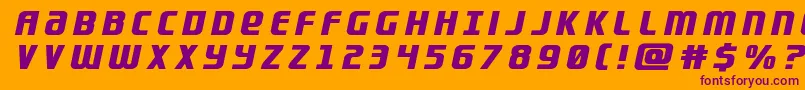 フォントLightsidertitle – オレンジの背景に紫のフォント