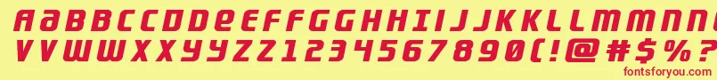 Lightsidertitle Font – Red Fonts on Yellow Background