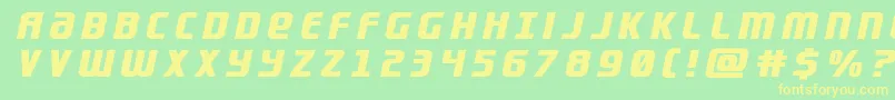 Lightsidertitle Font – Yellow Fonts on Green Background