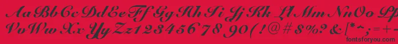 Balzac Font – Black Fonts on Red Background