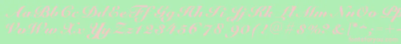 Balzac Font – Pink Fonts on Green Background