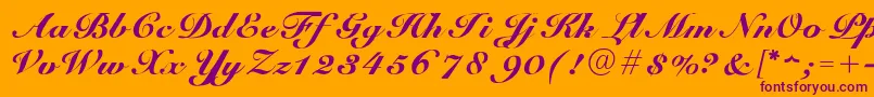 Balzac Font – Purple Fonts on Orange Background