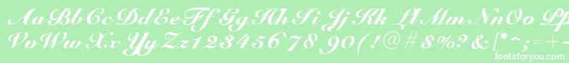 Balzac Font – White Fonts on Green Background