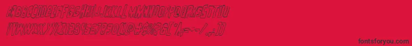 Zakensteinoutital Font – Black Fonts on Red Background