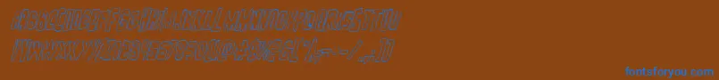 More about Zakensteinoutital Font Zakensteinoutital Font – Blue Fonts on Brown Background