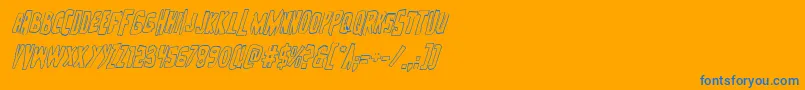 Подробнее о шрифте Zakensteinoutital Шрифт Zakensteinoutital – синие шрифты на оранжевом фоне