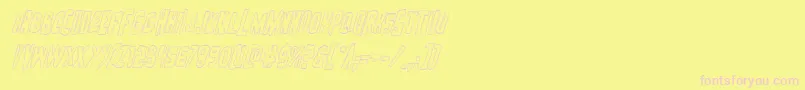 Zakensteinoutital Font – Pink Fonts on Yellow Background